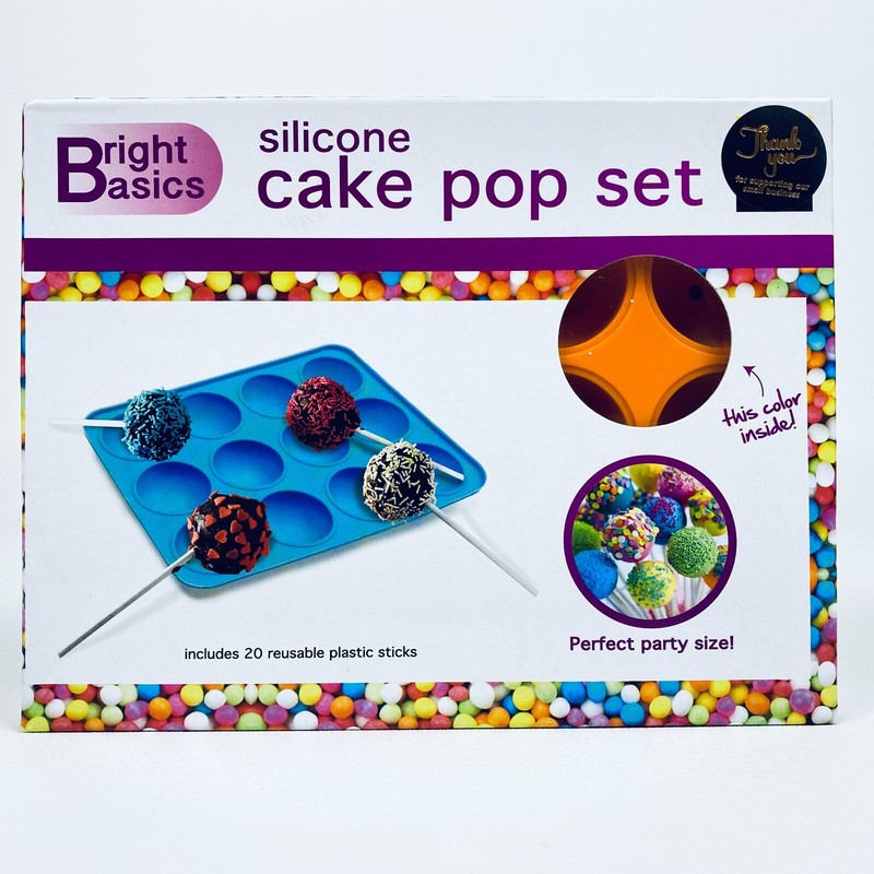 Silicone Cake Pop Set – Makes 12 Cake Pops! Includes 20 Reusable Plastic Sticks
