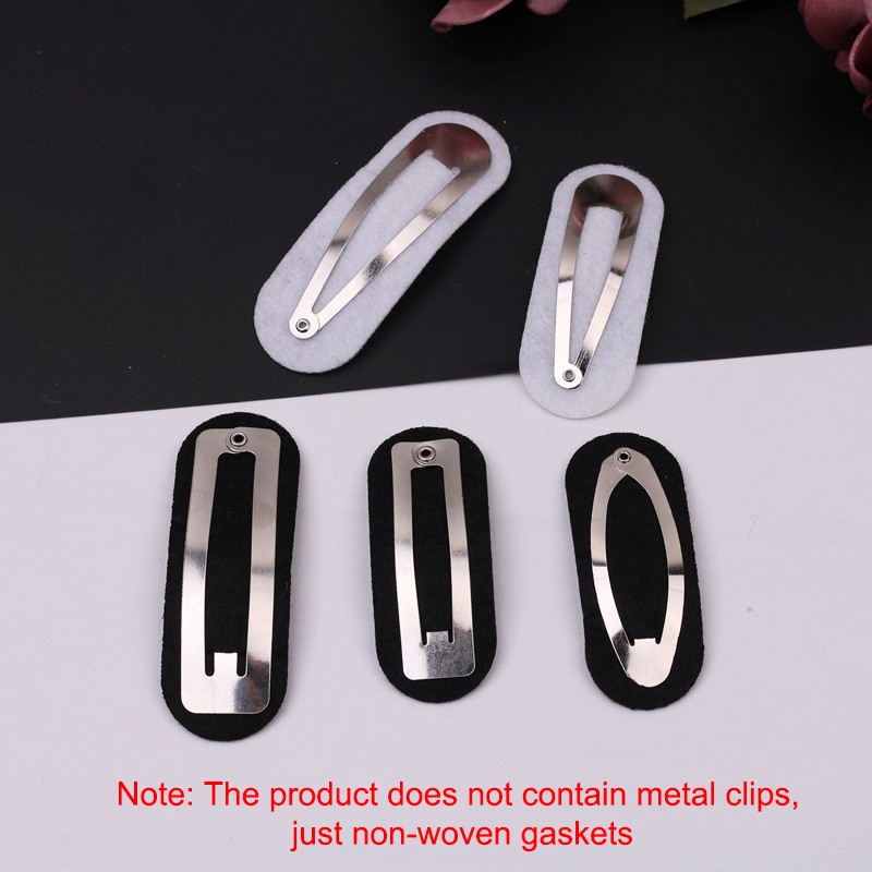100PCS Oval Non-woven Tear Drop snap clips spacers Rectangle Felt pads PatchN8 gallery