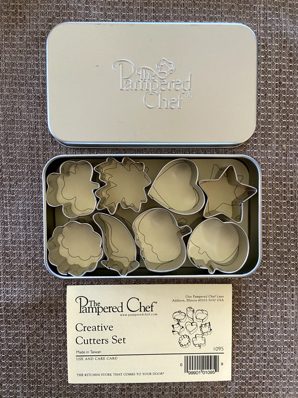 Pampered Chef Creative Cutter Set – Charcuterie Cheese/Meat/Cookie Dough Cutters