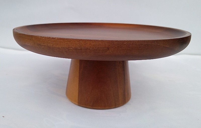 Handmade Solid Wooden Cake Stand/Display Cake Stand Wedding 8x 3.75 Inches-US gallery