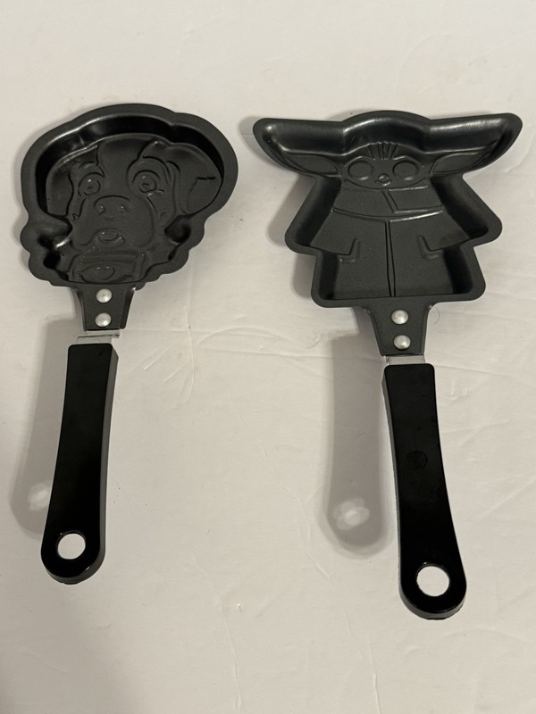 Star Wars Baby Yoda And A Puppy Face Pancake Mold Or Cookie Mode. In Great Shape