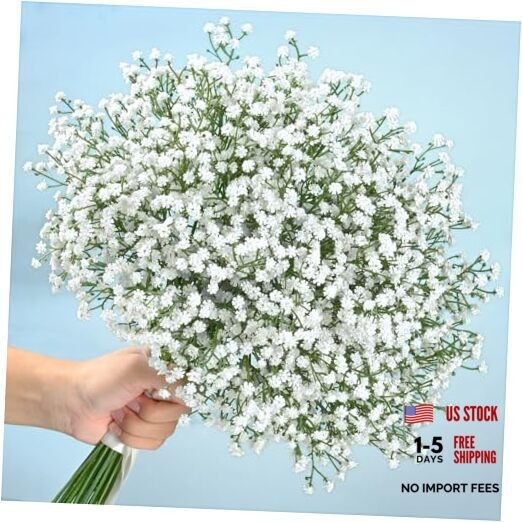 Babys Breath Artificial Flowers, 12Pcs Baby Breath Flowers 12 Pcs White