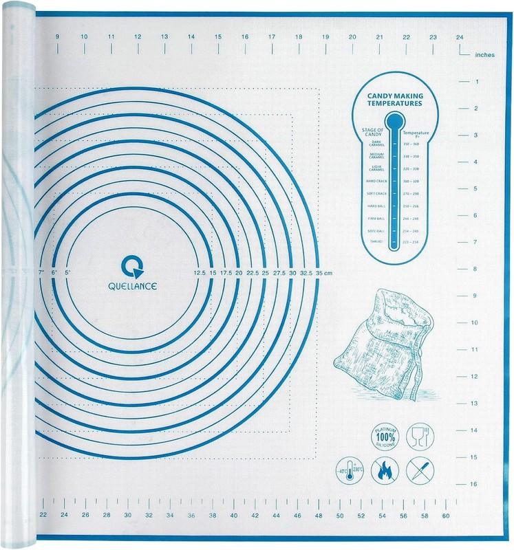 Silicone Baking Mat with Measurements, 28L x 20W, Navy Blue