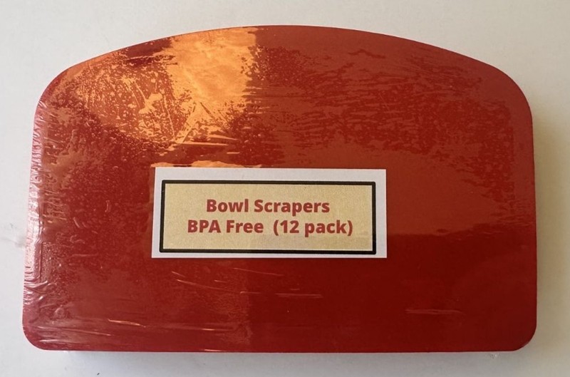 Bowl Scrapers & Dough Cutter for Cooking, Baking, Pastry, Cakes, Bread 12-pack