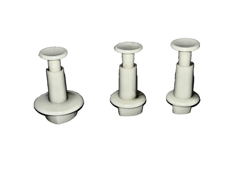 3 Piece Heart Cutter Set / Fondant / Gumpaste Molds / Cookie Cutters / Plunger gallery