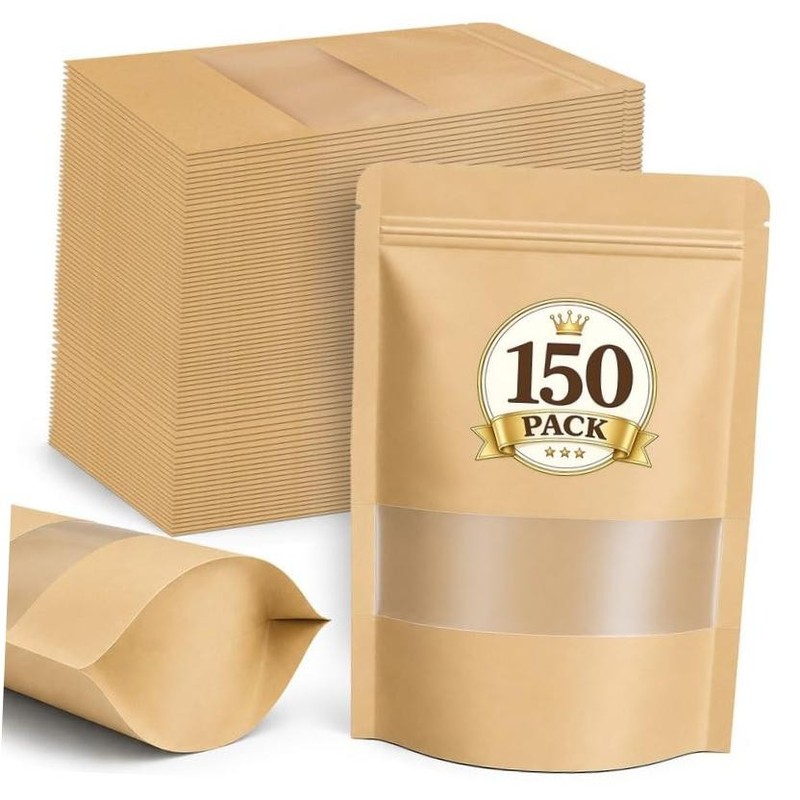 150 Pack Treat Bags, Cookie Bags, 150 Pack 5.9×8.6in (15x22cm) Yellow