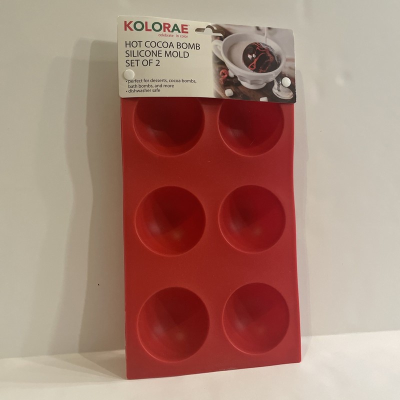 KOLORAE NWT Hot Cocoa Bomb, Bath Bomb Silicone Mold Set Of 2 Reusable