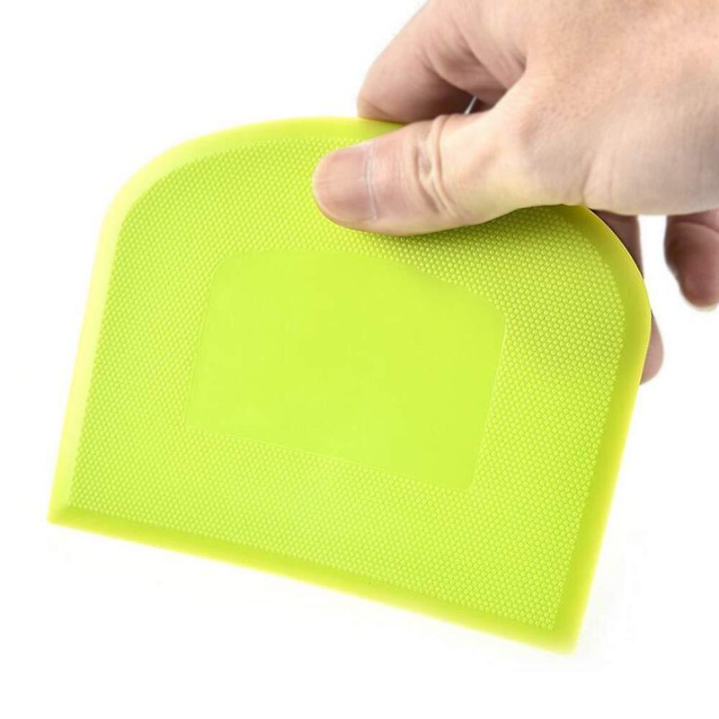 2 Pieces Dough Scraper Bowl Food-safe Plastic Dough Cutter Flexible Bench Multip gallery