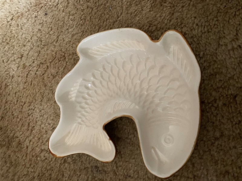 Vintage Ceramic Fish Pudding / Jello / Cake Mold Mould - Made in Luxembourg VGC gallery