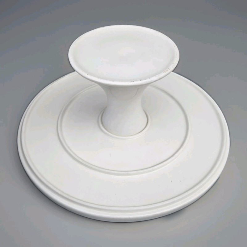 TableCraft 11.5" Ceramic Cake Stand White 4.5" Tall gallery