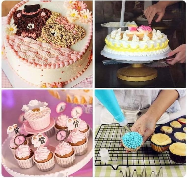 Complete 28-Pc Piping Tips Set with Easy-Clean Brushes - Perfect for Bakers gallery