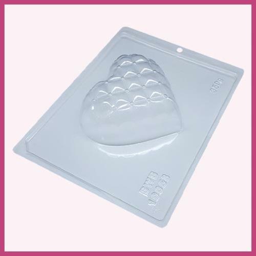 Medium Quilted Breakable Heart - 3 Part Chocolate Mold gallery