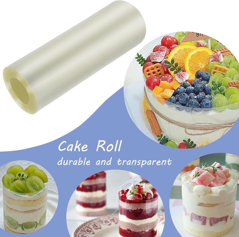 6-Inch Cake Collars Transparent Acetate Sheet Rolls, Clear 6 Inch gallery