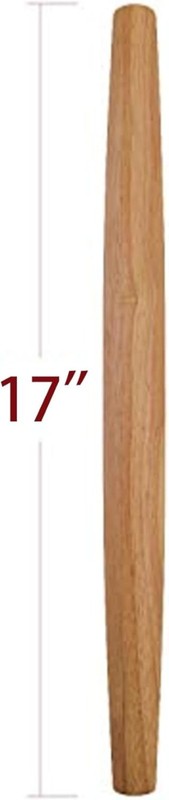 Timeless French Inspired Rubberwood Rolling Pin - 17 Inches of Baking Elegance gallery