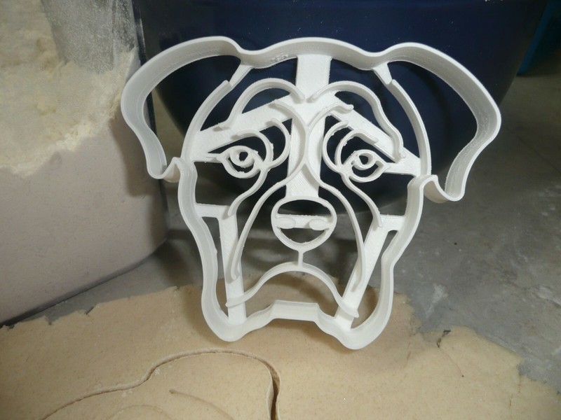 BOXER DOG FACE DETAILED INTELLIGENT DEVOTED BREED COOKIE CUTTER USA PR3843 gallery