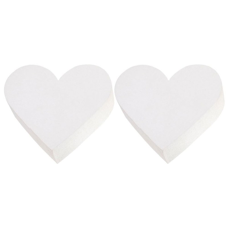 2 PCS HeartShaped Foam Cake Dummies Set 5.90 Inch Lightweight Models Wedding