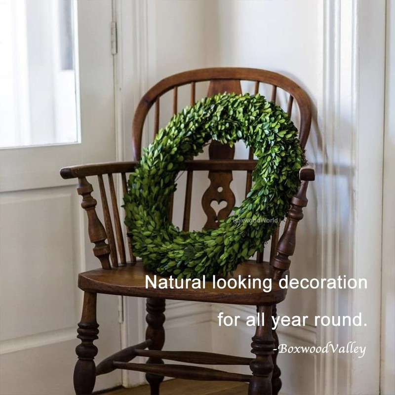 Boxwood Valley Preserved Boxwood Wreath 16 Inches Home Decoration Full Green gallery