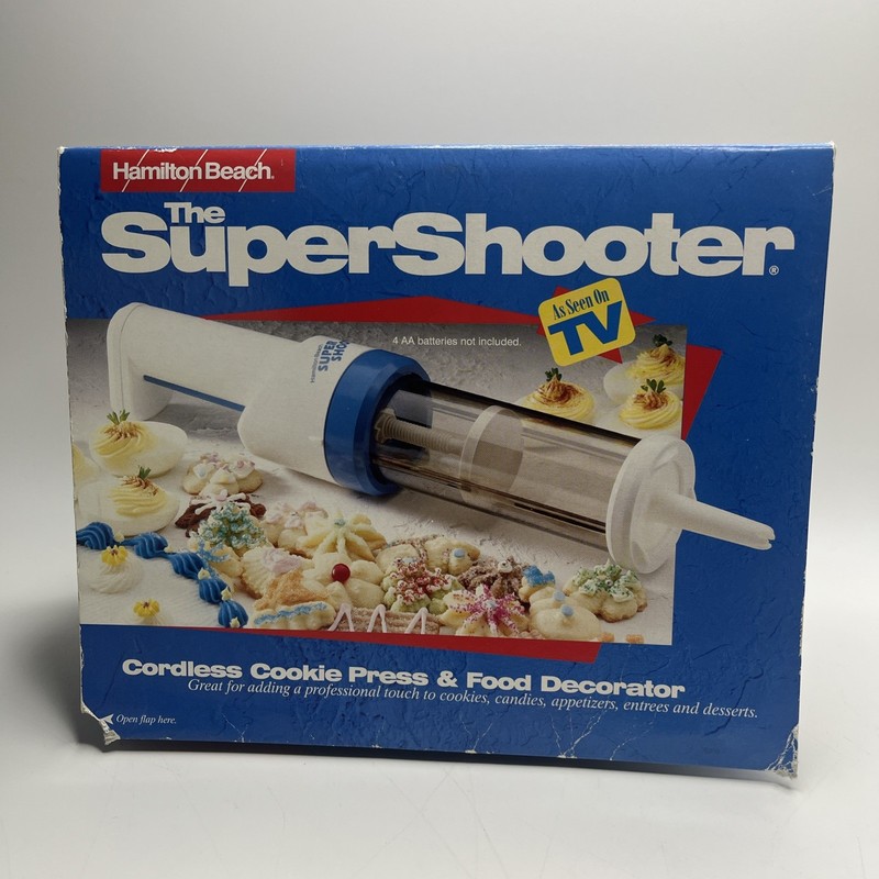 Hamilton Beach The Super Shooter Cordless Cookie Press Food Decorator White