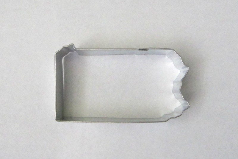 3.5″ Pennsylvania PA USA Map State Outline Tin Plate Steel Fondant Cookie Cutter