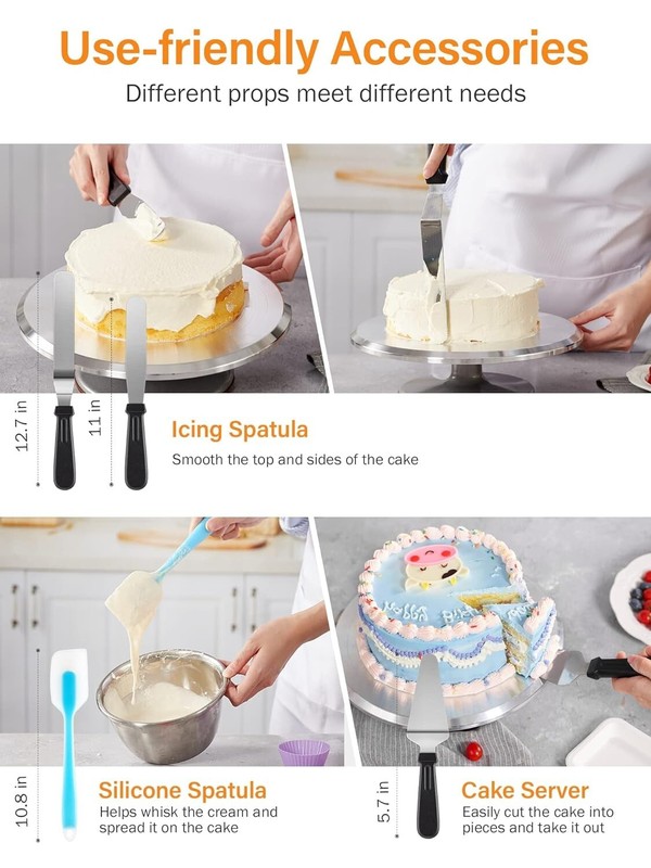 Professional Grade Cake Decorating Tools Set with Durable Stainless Steel Tips gallery