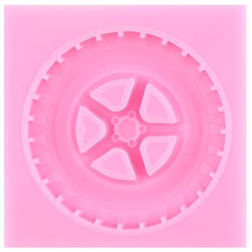 3D Round Tire Fondant Mold Truck Wheels Silicone Mold for Cake Style B gallery