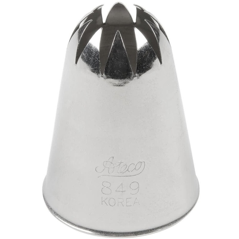 849 CLOSED STAR PASTRY TIP .69” OPENING DIAMETERSTAINLESS STEEL BY