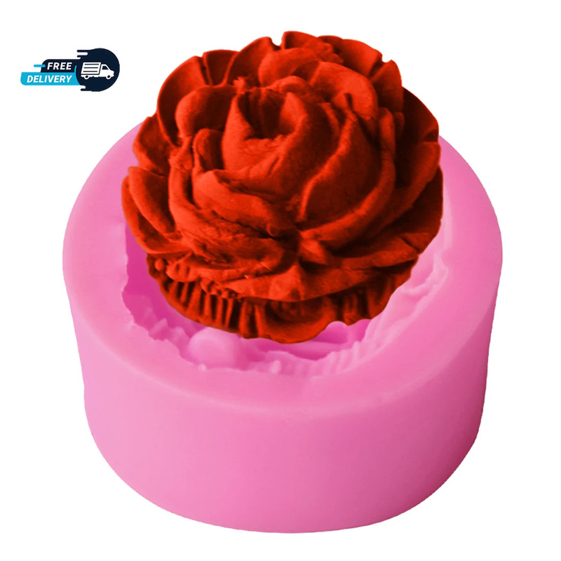 1PC Cake decorating tools 3D Rose Flower Silicone Mold Fondant Gift gallery