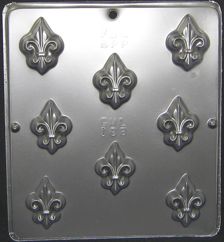 Fleur de Lis Chocolate Candy Mold Candy Making 188 NEW gallery