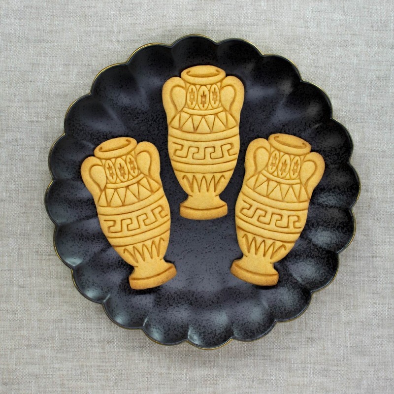 Greek Vase & Owl Coin Cookie Cutters - Ancient Greece, Tetradrachm mint, museum gallery