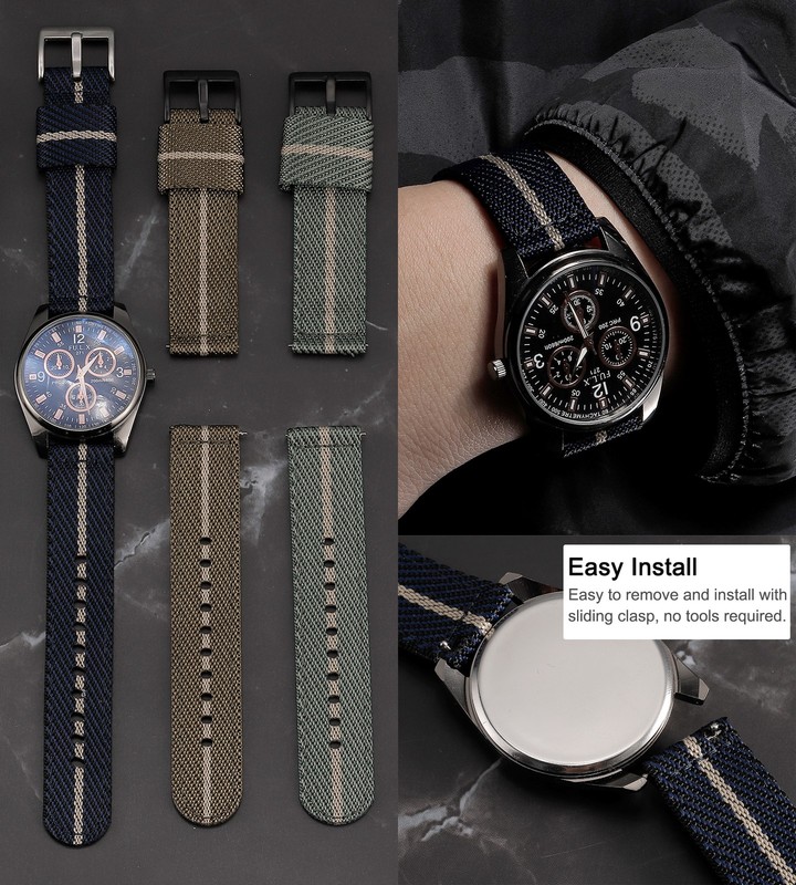 Red Cachi Nylon Watch Strap 22mm Width Nylon Strap for Men gallery
