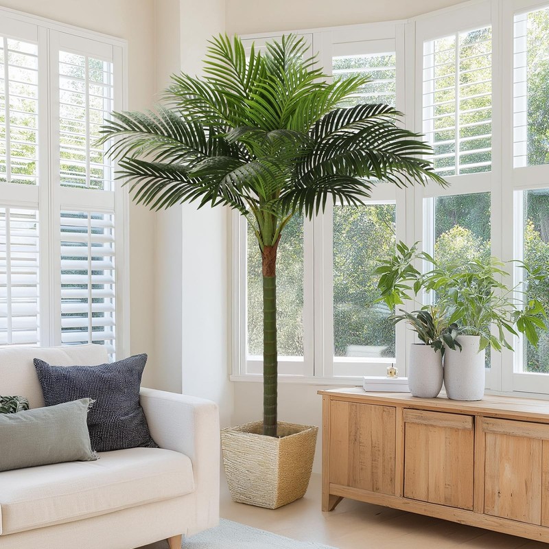 Floworld Palm Tree Artificial Tropical Plant 6Ft Tall Faux Plants Indoor Fake