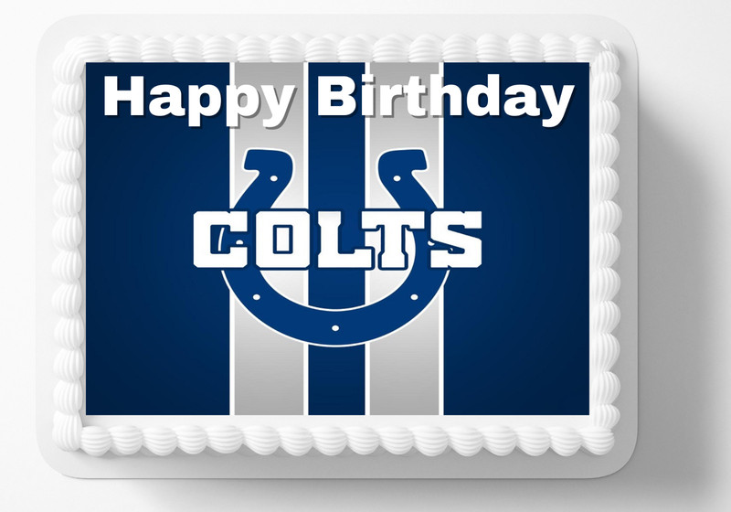 Indianapolis 1/4 sheet Edible Cake Topper Party Edible Cake Football Image
