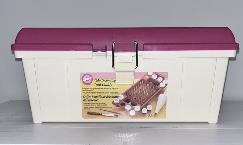 Vtg Wilton Cake Decorating Tool Caddy Organizer Case with Accessories #409-860 gallery