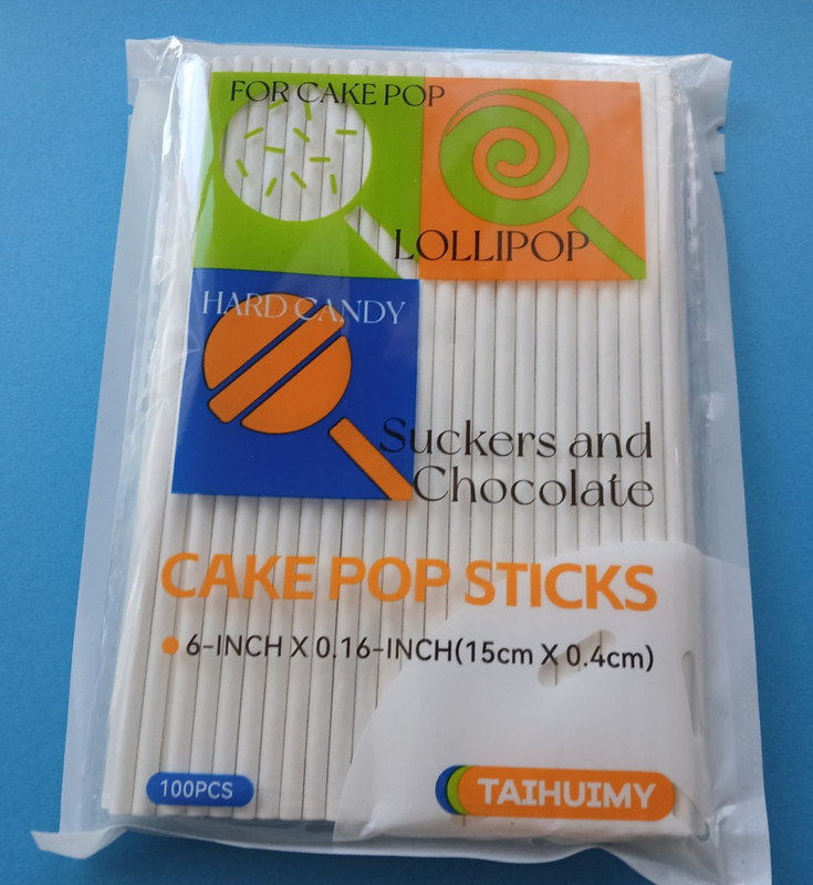 Taihuimy White 6 inch Lollipop Cake Pops Crafts 100 count Sticks