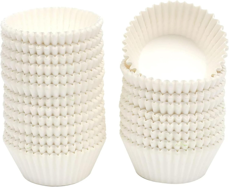 300 Count Jumbo Cupcake Liners White Muffin Liners Food Grade Baking Cups Paper gallery
