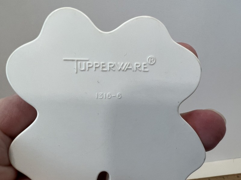 Vtg Tupperware 1316 Shamrock Clover Cookie Cutter 4" White Plastic St Patricks gallery
