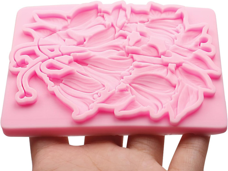 Vintage Floral Silicone Molds Set, 3 Pack Decorative Relief Molds gallery