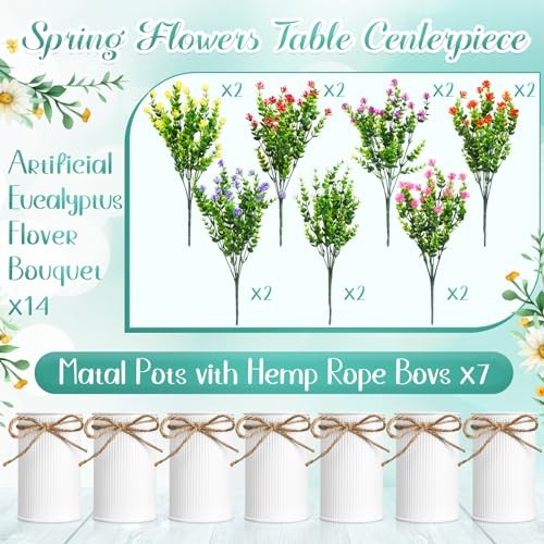 7 Sets Spring Artificial Flower Tables Centerpieces Decoration Colorful gallery