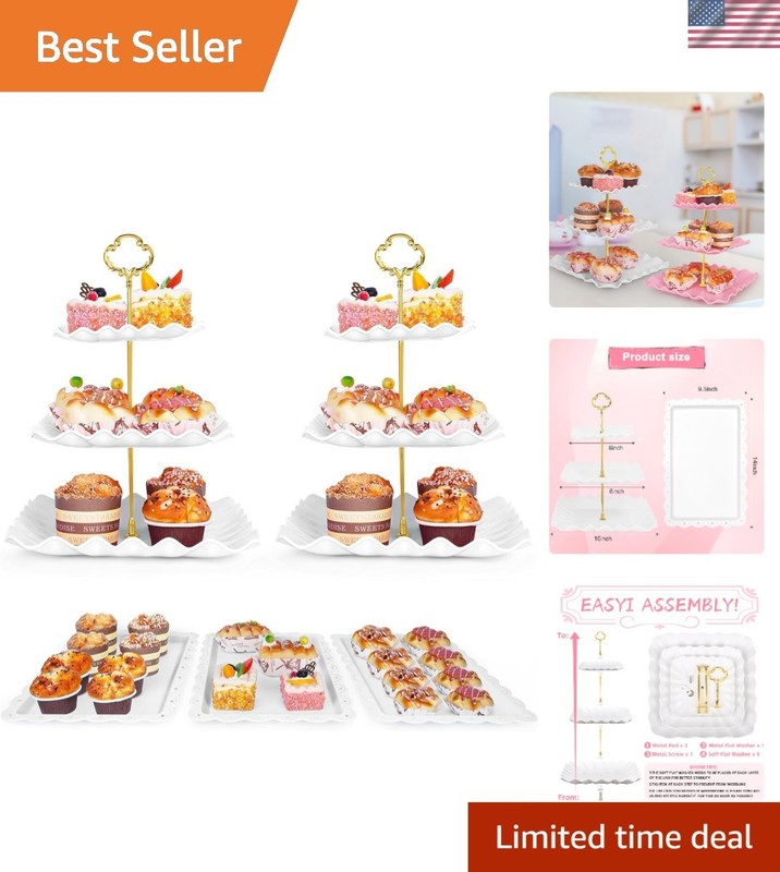 Dessert Table Display Set 5 Pcs Dessert Stands Trays Treat Table Party Decor
