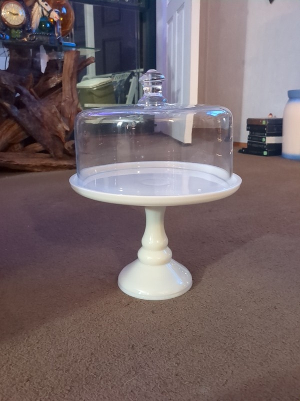 The Pioneer Woman Timeless Beauty 10" Cake Stand & Glass Dome Rare New In Box gallery