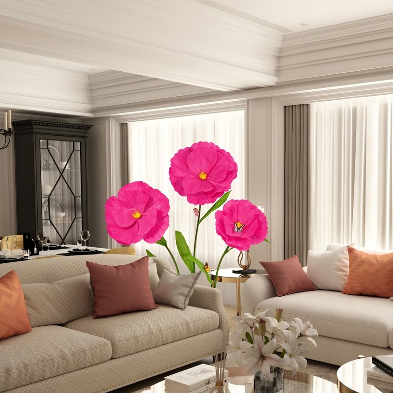 Puibtoiv 5.8 Ft Giant Artificial Flowerslarge Paper Flowerhuge Poppy Flowers gallery