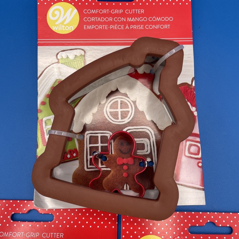 Wilton 4" Comfort Grip Cookie Cutter Christmas Tree Snowflake Gingerbread House gallery