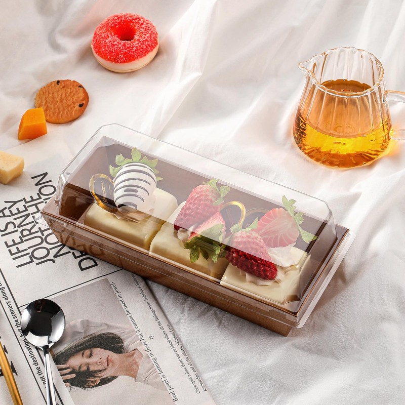 50 Pack 7.5x3.3 Inches Small Charcuterie Boxes with Clear Lids - To Go Paper ... gallery