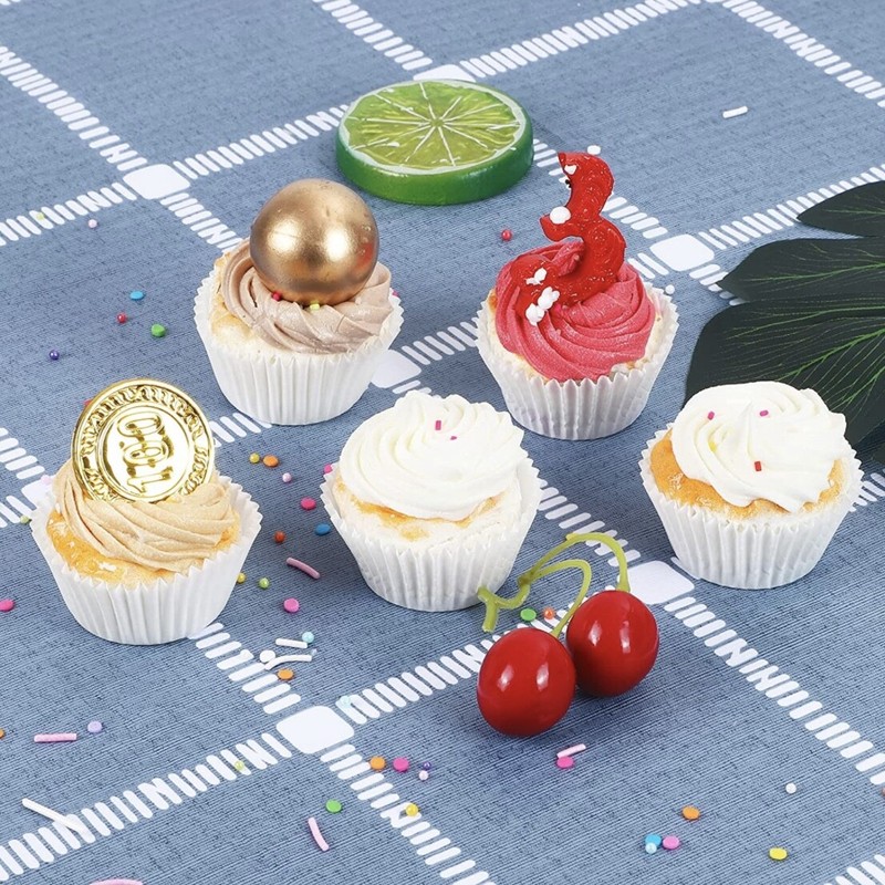 White Cupcake Muffin Liners, Baking Cups, Food Grade Cupcake Liners gallery
