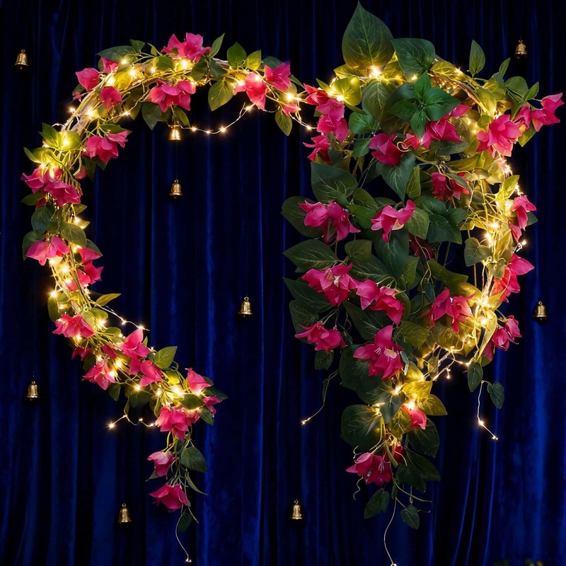 Lily Garden 2Pcs Silk Bougainvillea Vine Plant 34Inch Artificial Flowers gallery