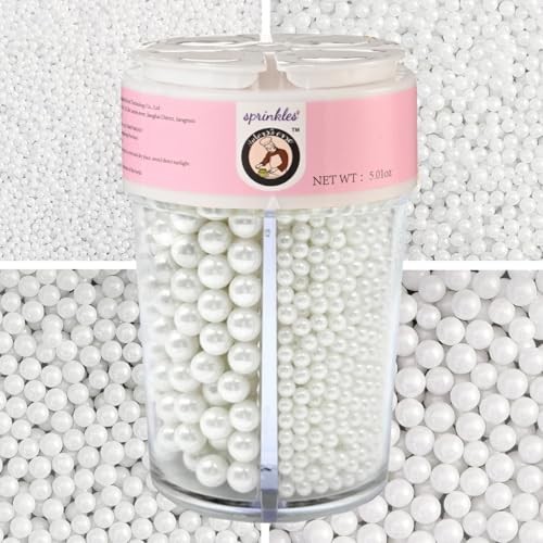 Edible Preals Sprinkles for Baking 4 Size（2mm 4mm 7mm 10mm）Sprinkles for White gallery