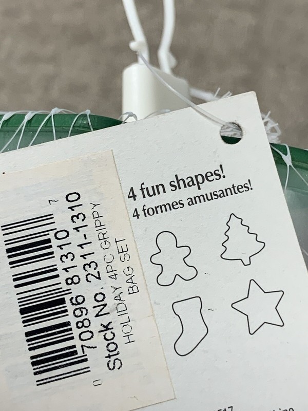 WILTON GRIPPY Christmas Holiday Cookie Cutters 4 Fun Shapes (2 Packs Of 4) gallery