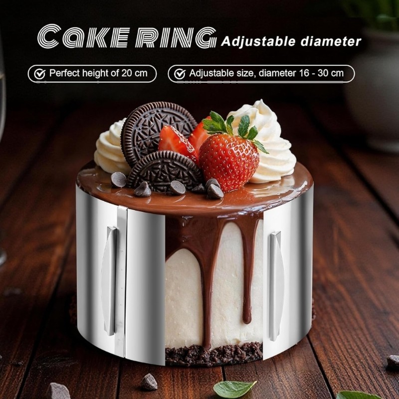 20cm High Cake Hoop modifiable Tool For Tall Cakes gallery