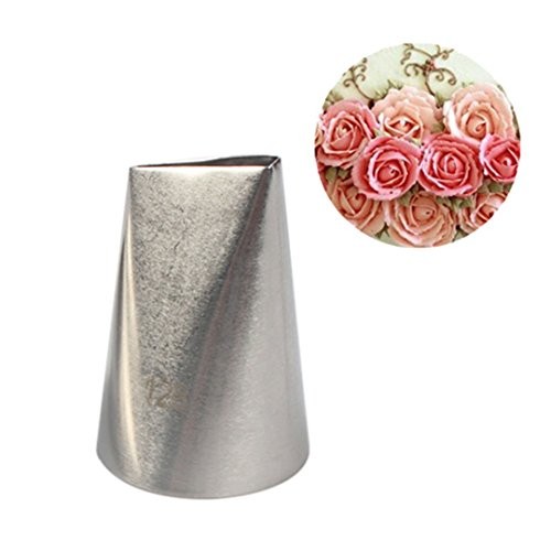 FantasyDay 5 piece Stainless Steel Rose Flower Piping Tips Piping Nozzles #4 gallery