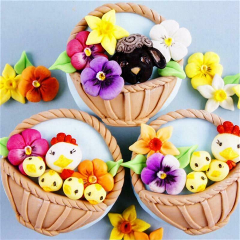Eid al adha Silicone Mould Daffodil Sheep Rabbit chicken baby chicken egg basket gallery